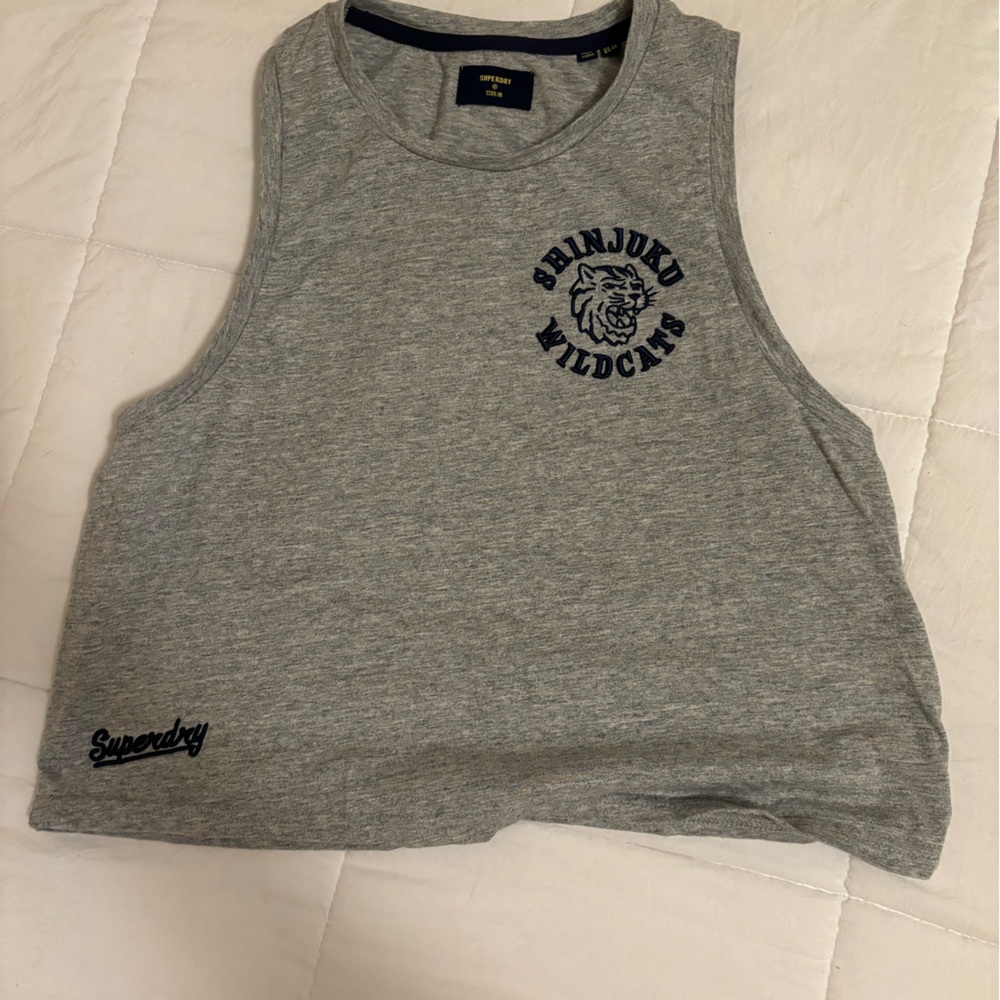 SUPERDRY WOMENS CROPPED TANK TEE🩶
